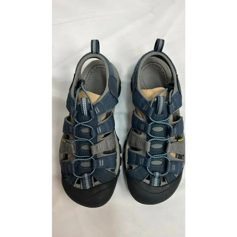 KEEN Men's Newport H2 Closed Toe Water Sandals, Navy Gray, 10.5